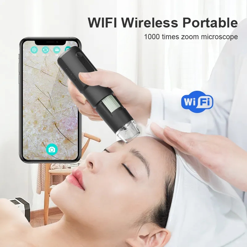 Hair Porosity Test - デジタル顕微鏡 WiFi ワイヤレス電子皮膚鏡 頭皮検出 毛穴拡大鏡 顔の皮膚分析機