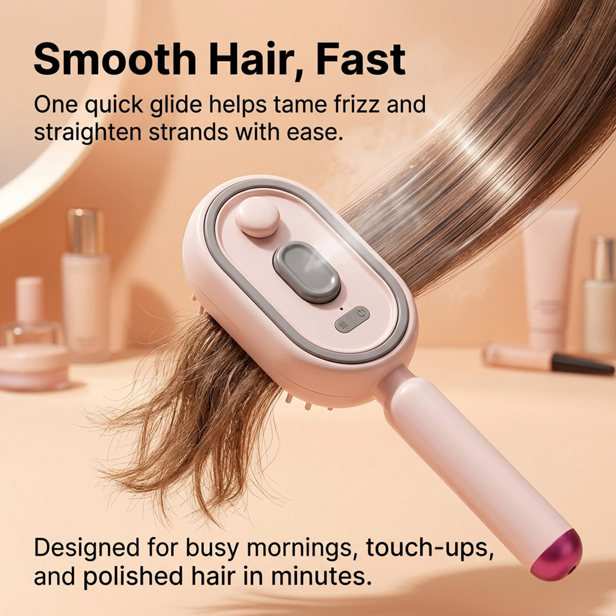 Hair Care Essence Oil Spray - 電動セルフクリーニングヘアコーム エアクッションスプレー エッセンシャルオイル スカルプマッサージャー 女性用ヘアケアスタイリングツール ギフト