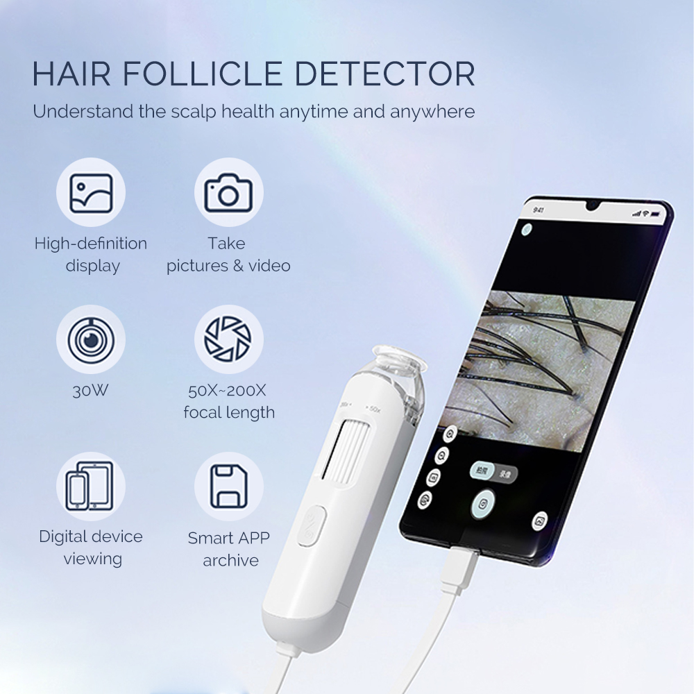 新しい 50X/200X 毛包頭皮検出器皮膚鏡テスター皮膚分 - Hair Porosity Test のレビューと価格