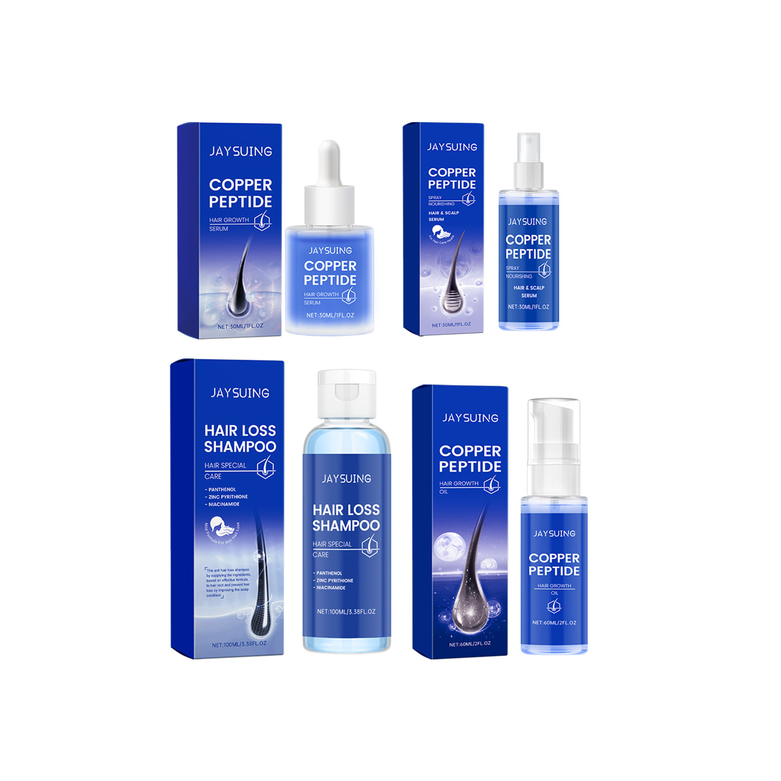 銅製の成長血清,育毛スプレー,頭皮に栄養を与える,脱毛防止, - Hair Care Essence Oil Spray のレビューと価格