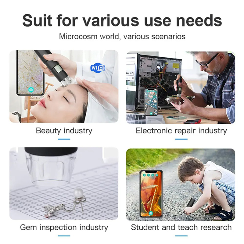 デジタル顕微鏡 WiFi ワイヤレス電子皮膚鏡 頭皮検出 毛 - Hair Porosity Test のレビューと価格