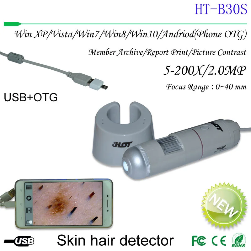 HT-B30S 5-200倍拡大携帯型毛髪・頭皮顕微鏡 -  - Hair Porosity Test のレビューと価格