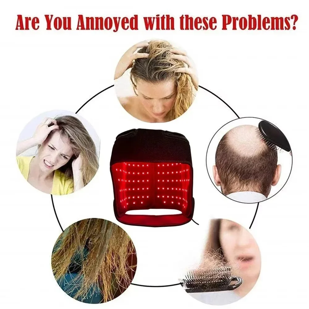 LED赤色光療法帽子 育毛用 赤外線ライト育毛キャップ 薄毛 - Hair Care Frizzy Hair のレビューと価格