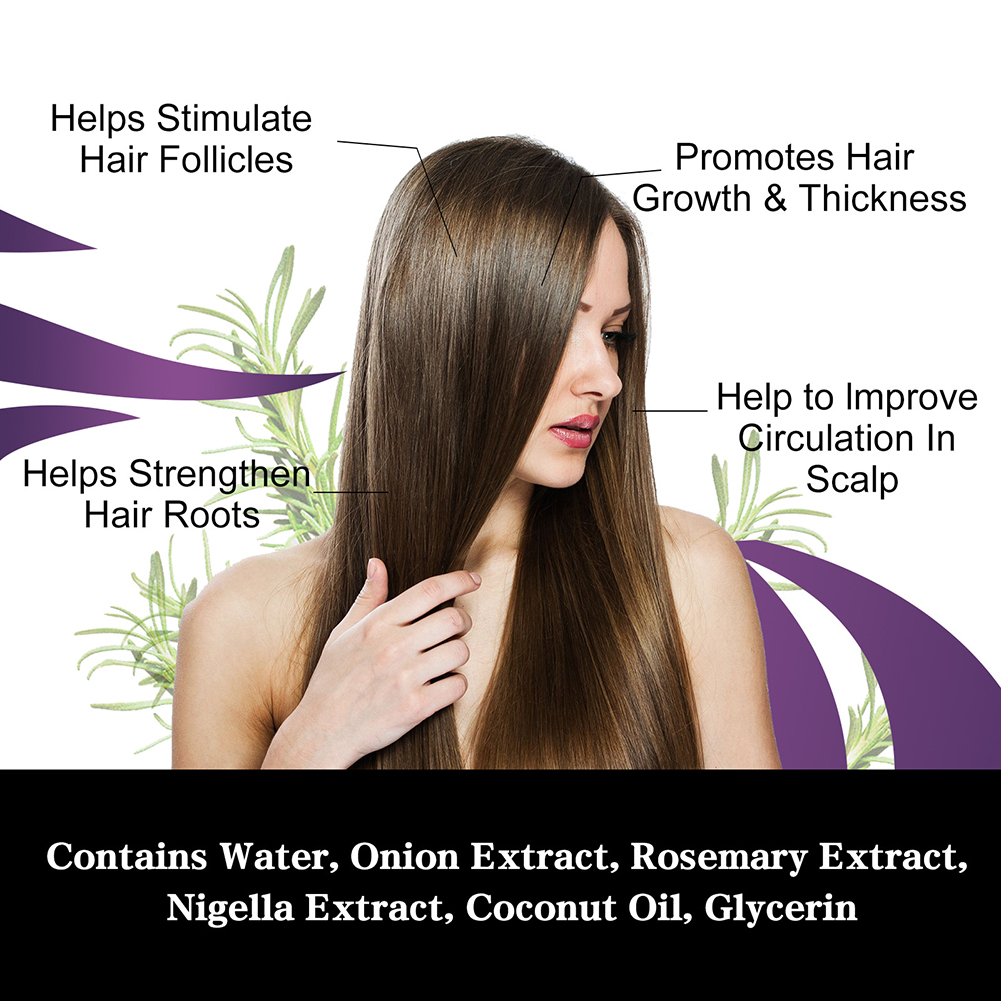 30 ミリリットルオニオン ローズマリー育毛血清黒種子油で駆 - Hair Care Essence Oil Spray のレビューと価格