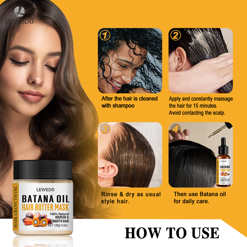 LEWEDOバタナオイル育毛キット アフリカ産急速育毛バタナ - Hair Care Essence Oil Spray のレビューと価格