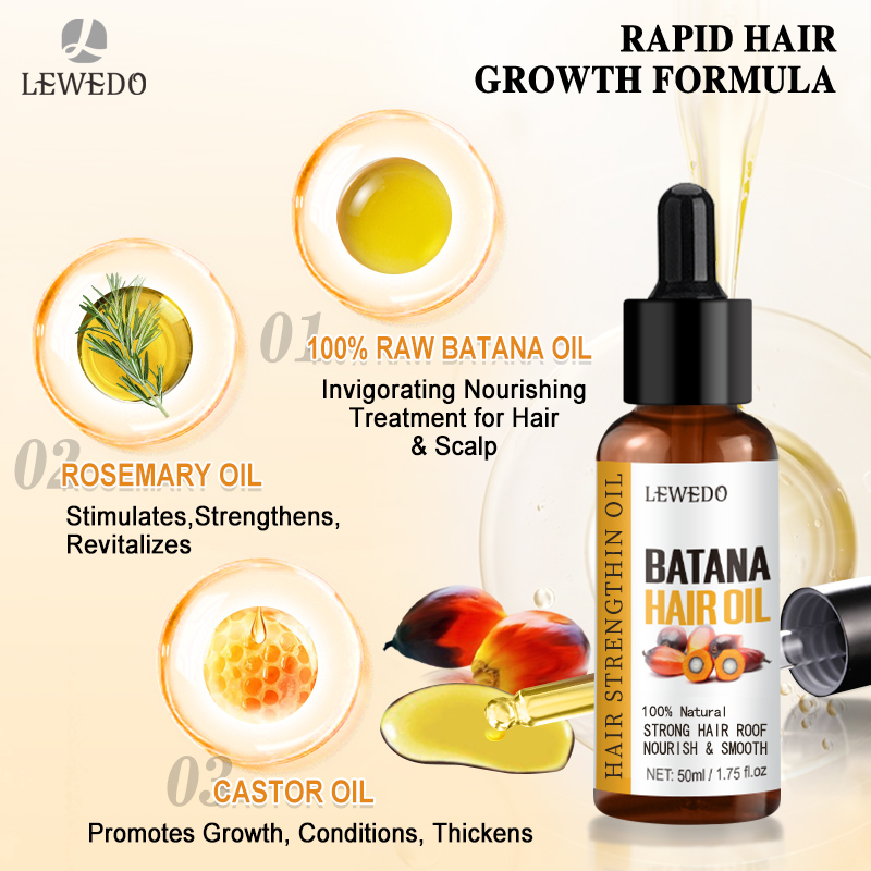 LEWEDOバタナオイル育毛キット アフリカ産急速育毛バタナ - Hair Care Essence Oil Spray のレビューと価格