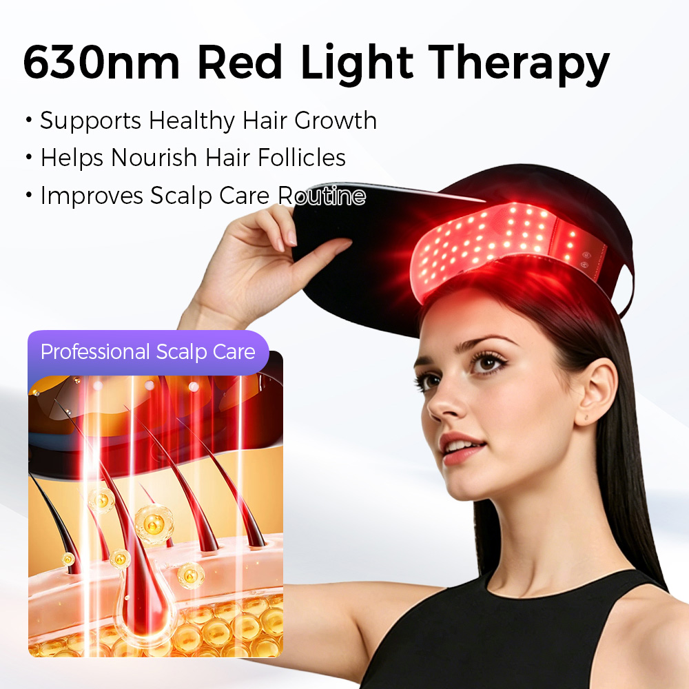 LED育毛キャップ 赤青光線療法帽子 630nm 470nm - Hair Care Frizzy Hair のレビューと価格