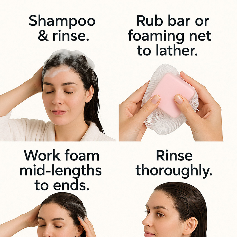ヒマシ油コンディショナーソープバー、保湿栄養固形シャンプー、 - Hair Care Frizzy Hair のレビューと価格